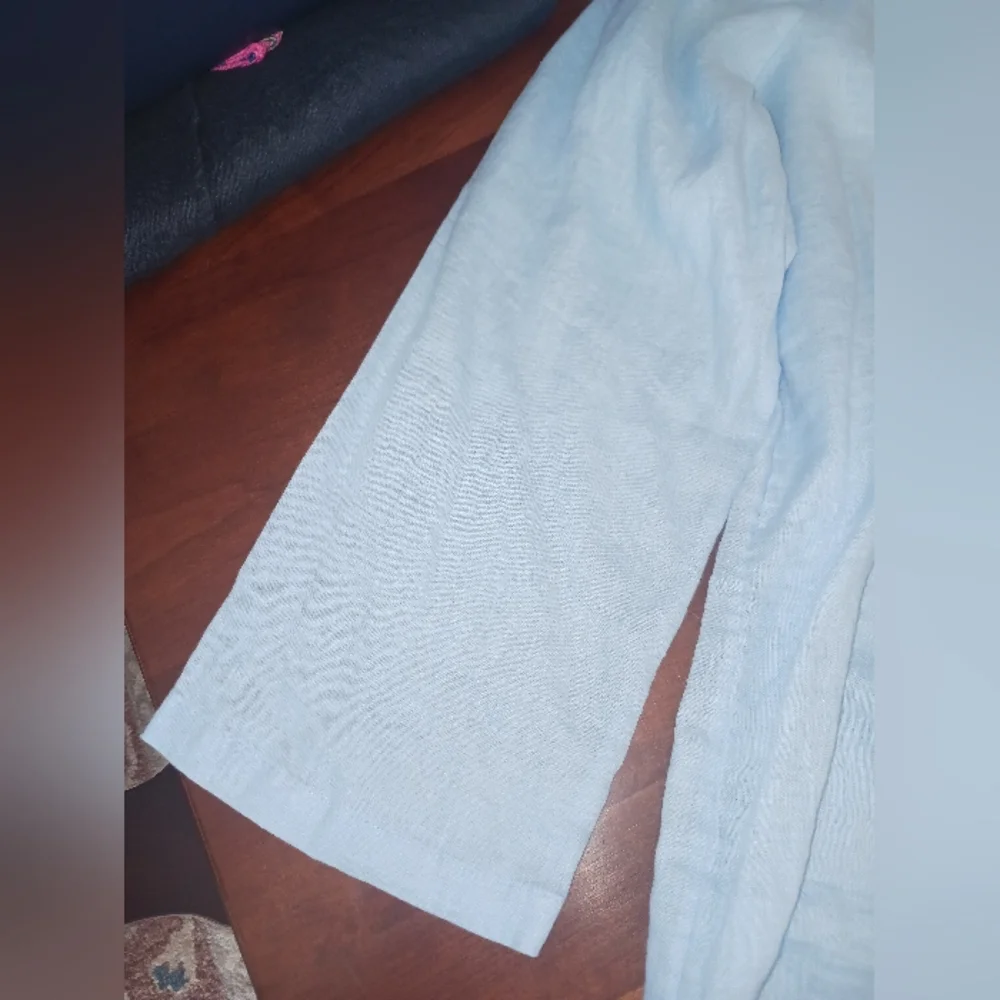 Lilly Pulitzer 100% Linen Sarasota Tunic in Frenchie Blue XL NWT - Picture 5 of 10